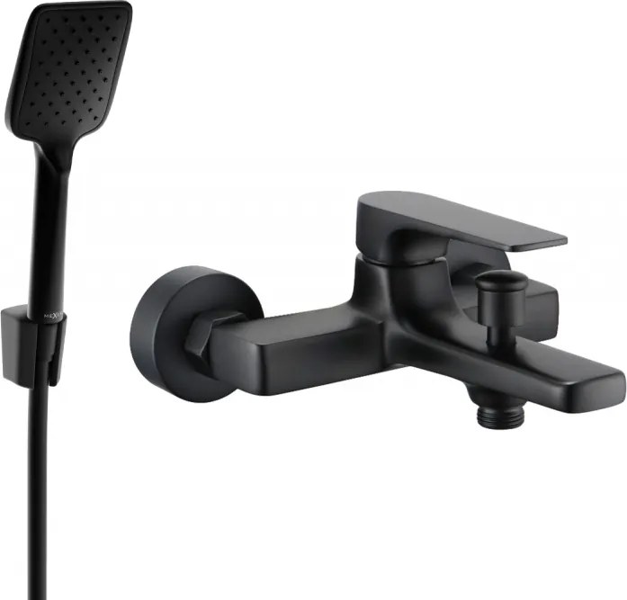 Mexen Lynx R62 badmengkraan met doucheset, zwart - 74593R62-70