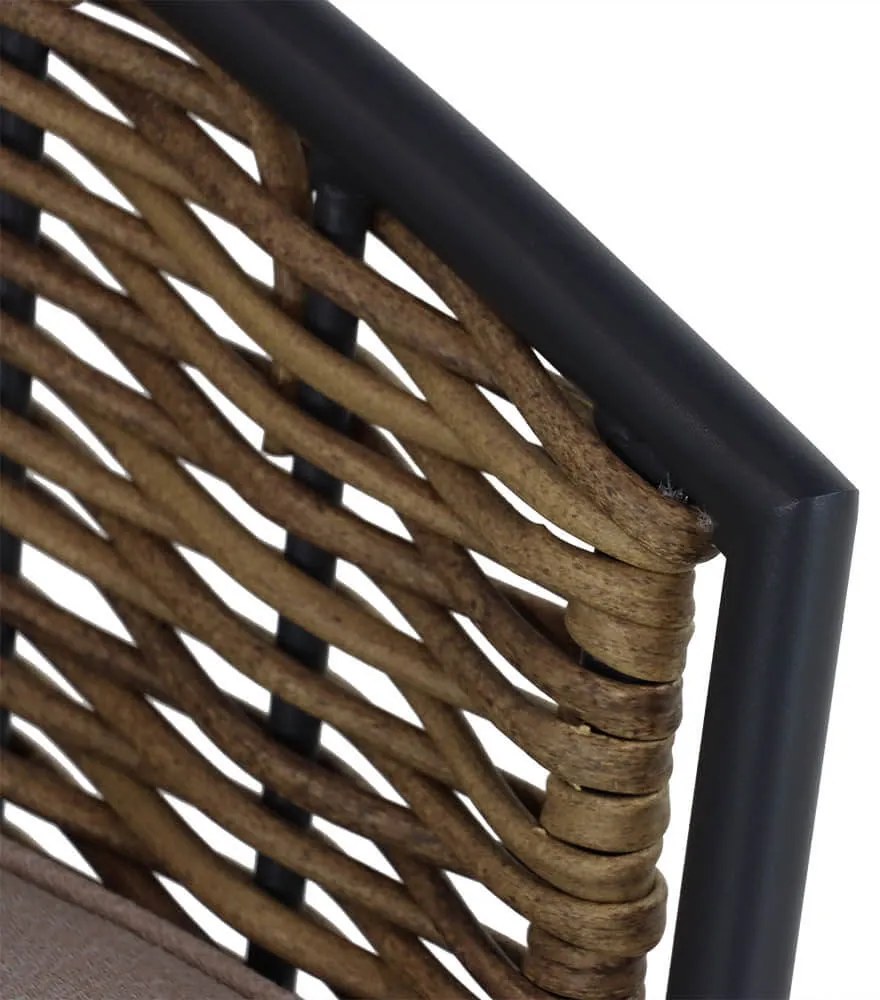 Tuinstoel stapelbaar Aluminium/wicker Grijs-antraciet Lifestyle Garden Furniture Nice