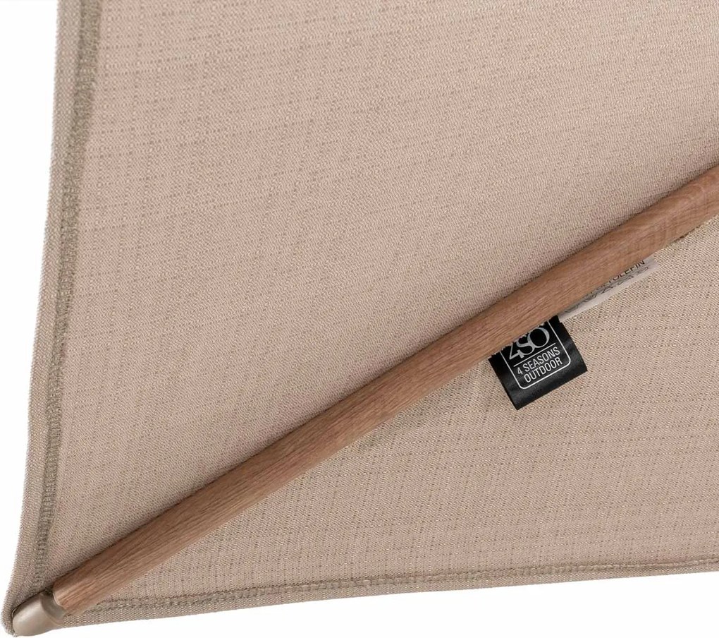 4 Seasons Azzurro stokparasol 200 x 300 cm frame woodlook - doek sand