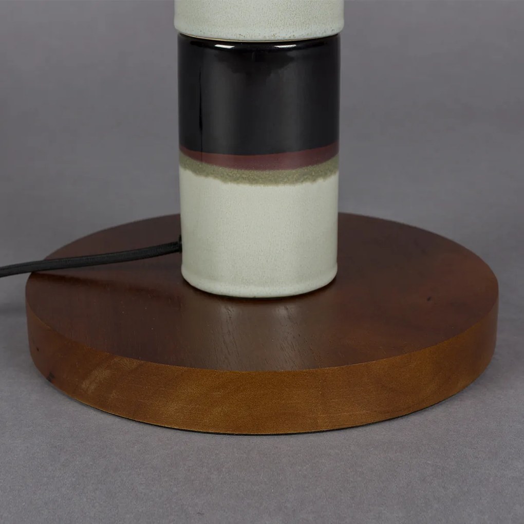 Retro Vloerlamp Met Witte Kap