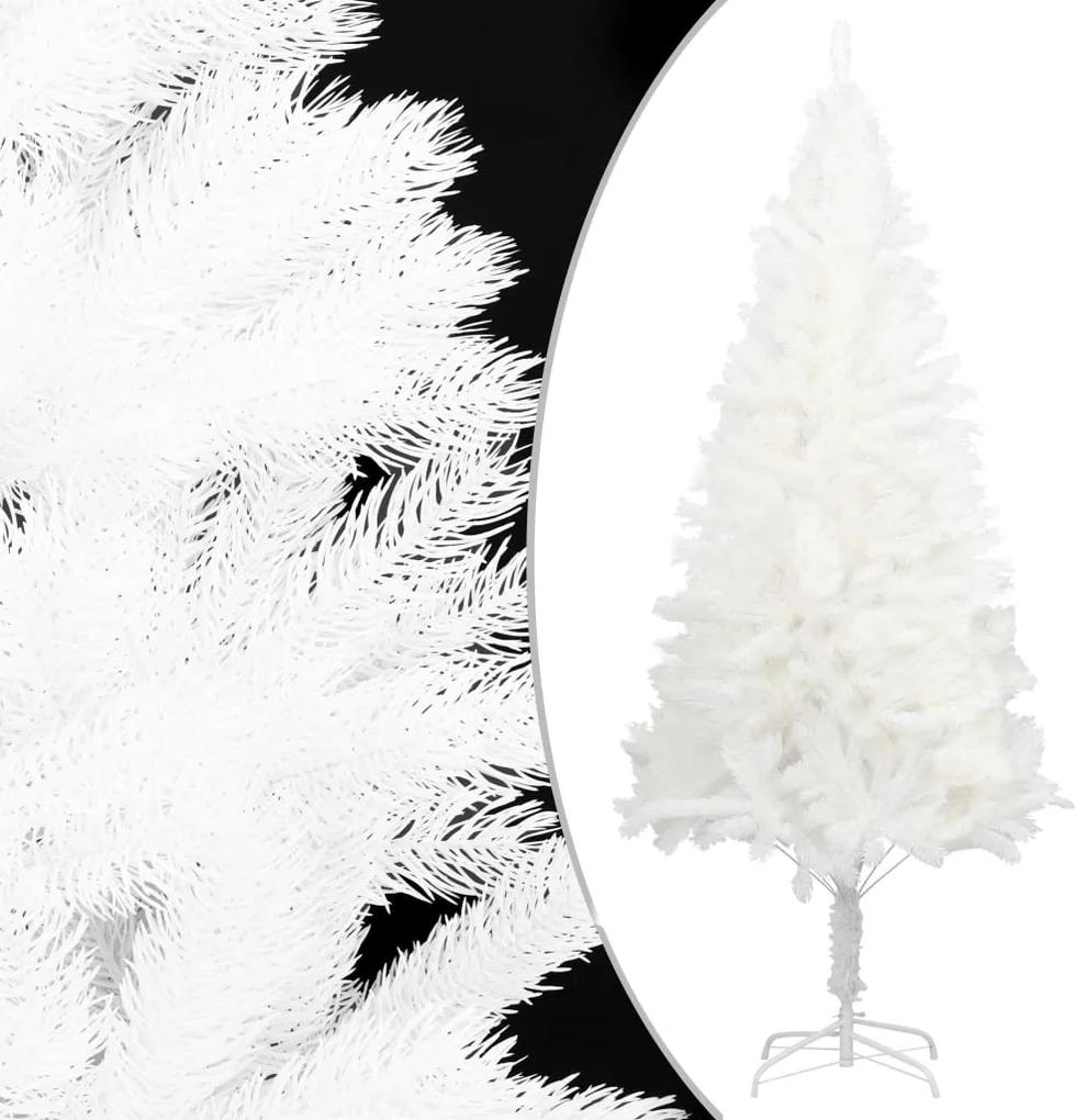 vidaXL Kunstkerstboom met LED's en kerstballen 240 cm wit