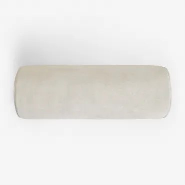 Lesoto Rolkussen 20x60 Cm In Fluweel Wit Fluweel Gardenia - Sklum