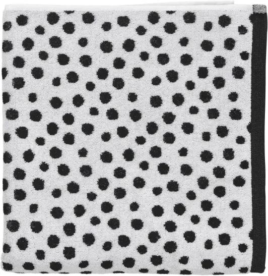 Handdoek - 70 X 140 Cm - Zware Kwaliteit - Wit Zwart Stip (zwart/wit)