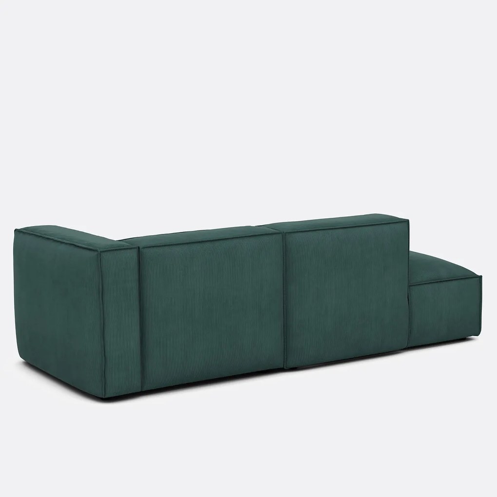 Modulaire hoekbank rechts in ribfluweel, SEVEN
