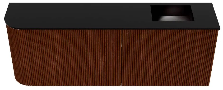 Mondiaz Joya 110cm toiletmeubel ronding links ruby met wastafel faye rechts zonder kraangat urban
