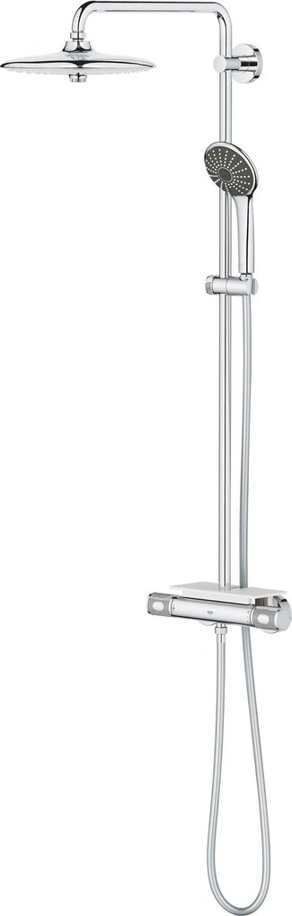 Grohe QuickFix Vitalio Joy 260 regendoucheset met 6 straalsoorten en EasyReach Tray Ø26cm chroom