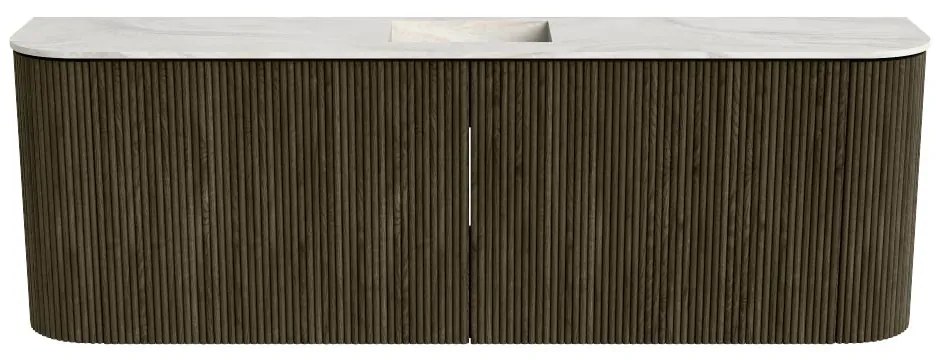 Mondiaz Joya DLux 125cm toiletmeubel ronding links/rechts shadow met wastafel faye midden 1 kraangat ostra