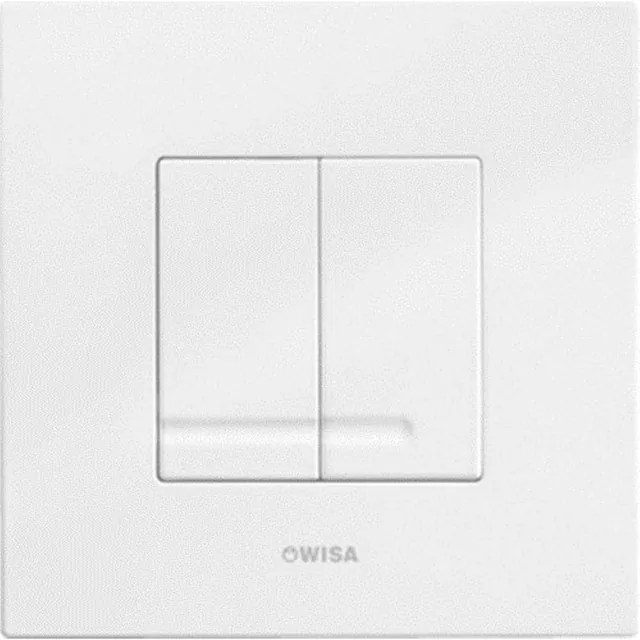 Wisa Bedieningspaneel - 16x16cm - vierkant - dualflush - kunststof - mat wit 8051402101
