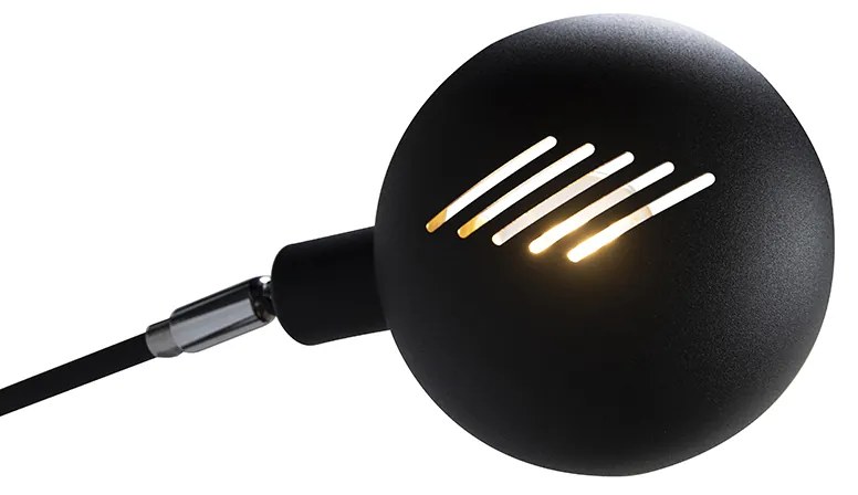 Boog zwart met gouden binnenkant 5-lichts - Sixties Marmo Binnenverlichting Lamp