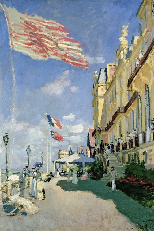 Kunstreproductie The Hotel des Roches Noires at Trouville (1870), Claude Monet