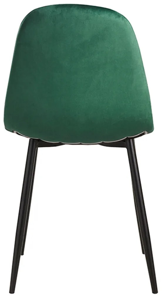 Set 4 Stoelen Teok Zwart Fluweel