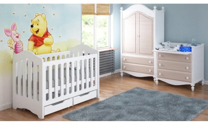 Zuigeling Wit Kinderbed voor baby's 120x60x95 5060504986144 Children's Beds Home, Ja, 12cmlatex Children's Beds Home Dennenhout