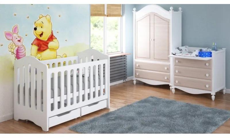 Zuigeling Wit  Kinderbed voor baby's 120x60x95 5060504986090 Children's Beds Home, Nee, 10 cm schuimmatras Children's Beds Home Dennenhout