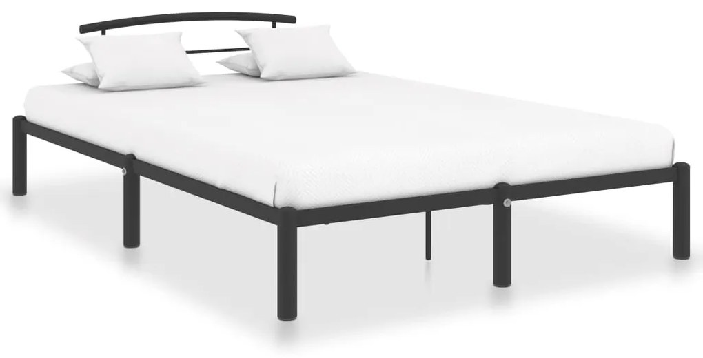 vidaXL Bedframe metaal zwart 160x200 cm