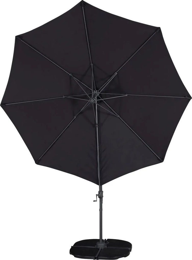 The Outsider Ronde Zweefparasol - Jip - Zwart - 300cm - The Outsider