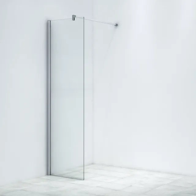 Marenza Bellini Inloopdouche - 60x200cm - helder glas - chroom WR60-C/C