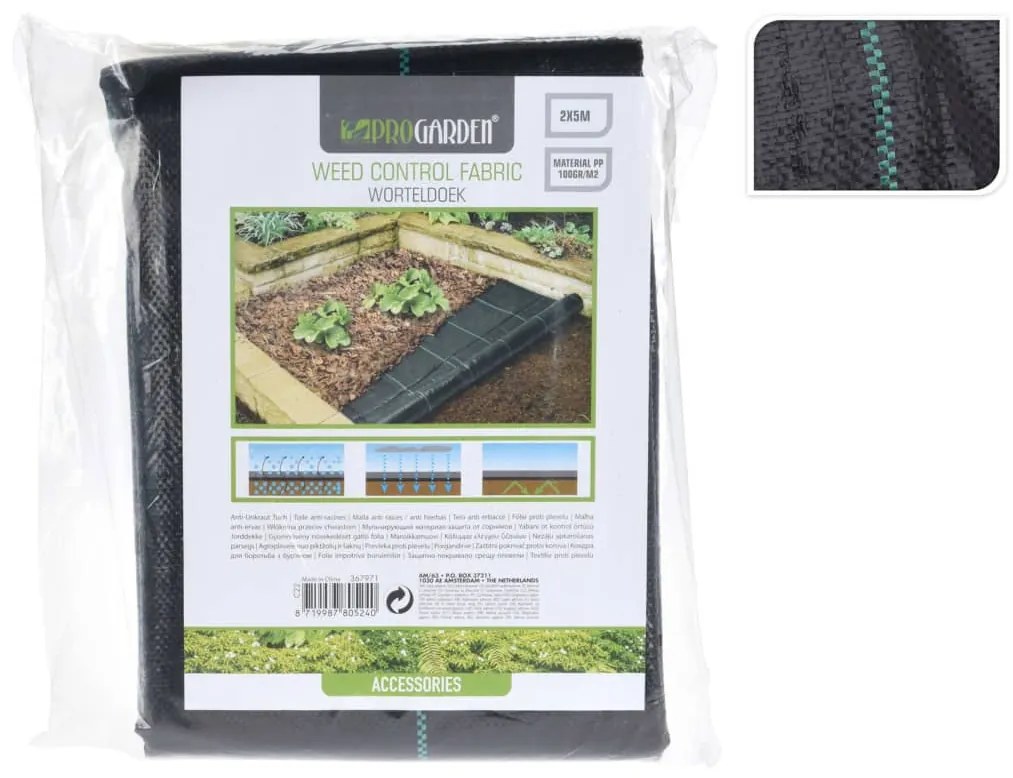 ProGarden Anti-worteldoek 2x5 m zwart