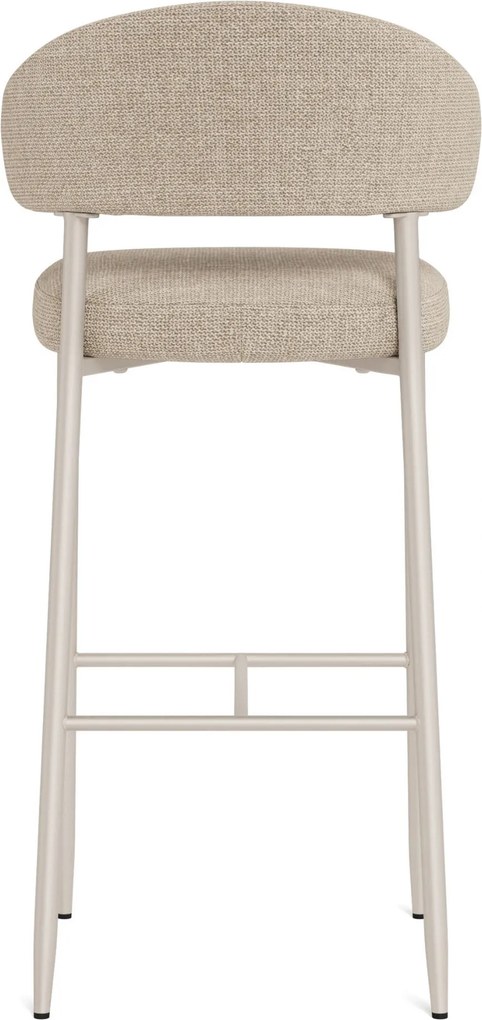 Mazzoni IRIS Beige (stof Basel 24)/onderstel kasjmier - GESTOFFEERDE BARKRUK VOOR KEUKEN/BAR