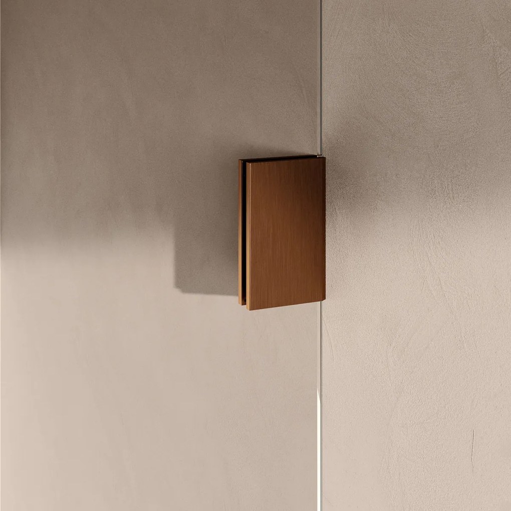 Brauer Void profielloze inloopdouche 100cm met 40cm zijwand koper geborsteld PVD
