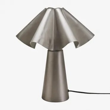 Sheldon Ijzeren Tafellamp Grijs – Chroom - Sklum