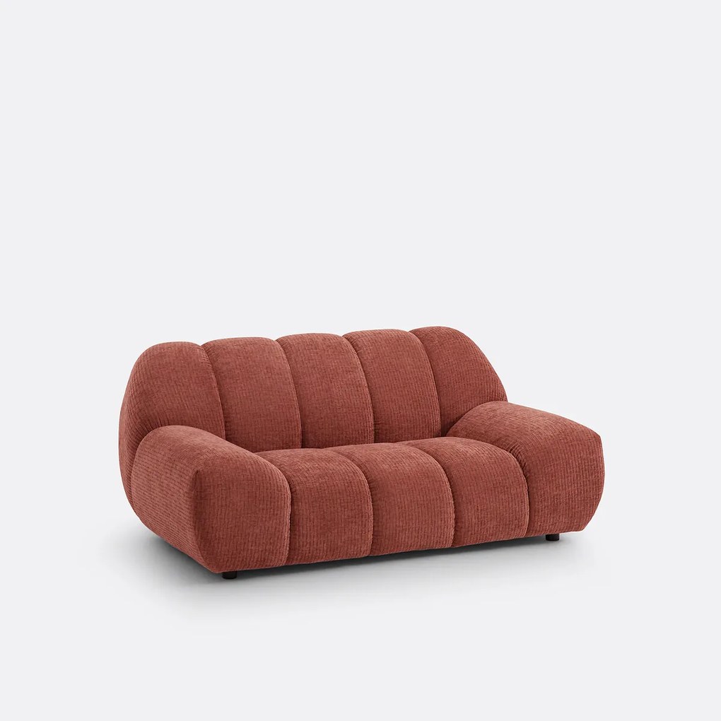 2-zitsbank van chenille fluweel met reliëf, Nuria