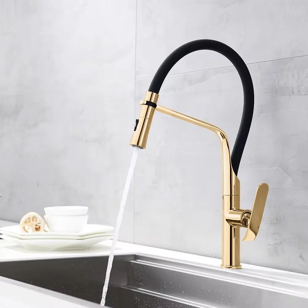 Keukenkraan Rea Castor Black/Gold