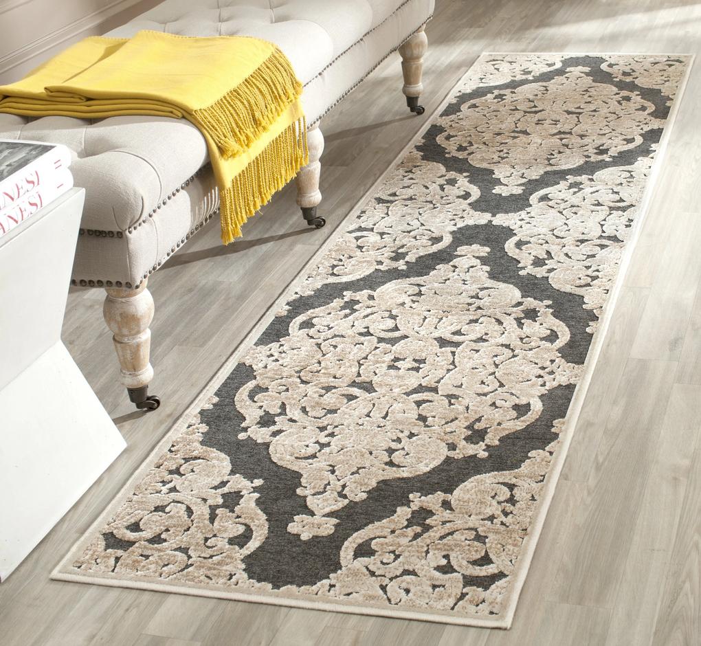 Safavieh | Vloerkleed Marigot 67 x 240 cm beige, antraciet vloerkleden viscose vloerkleden & woontextiel vloerkleden