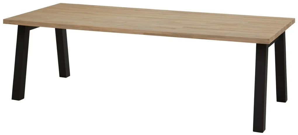 4 Seasons Outdoor | Scandic tuinset met Derby tafel 240 cm met sportbench Tuintafel houtkleur weerbestendig