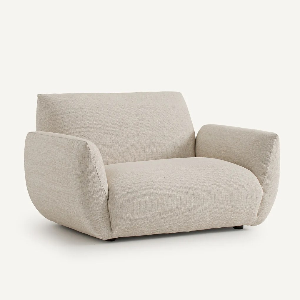 Fauteuil in canvas stof, Spogano