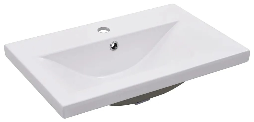 vidaXL Inbouwwastafel 61x39,5x18,5 cm keramiek wit
