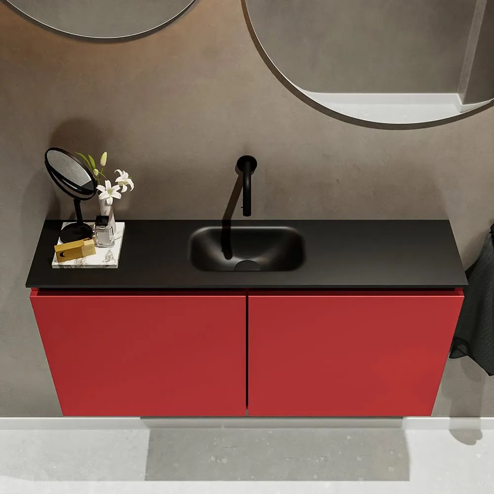 Mondiaz Ture 100cm toiletmeubel fire met wastafel urban midden geen kraangat