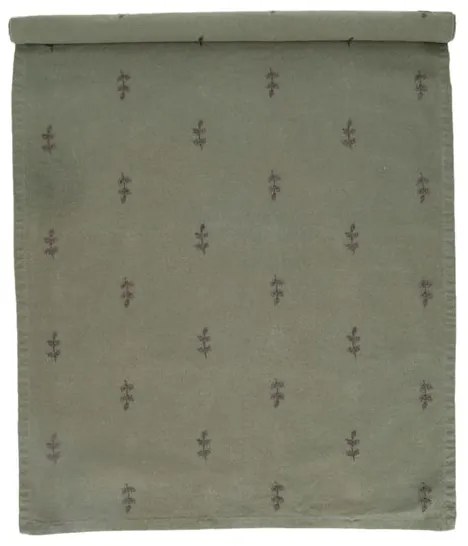 Tafelloper, GOTS bio-katoen, geborduurde takjes, 50 x 145 cm