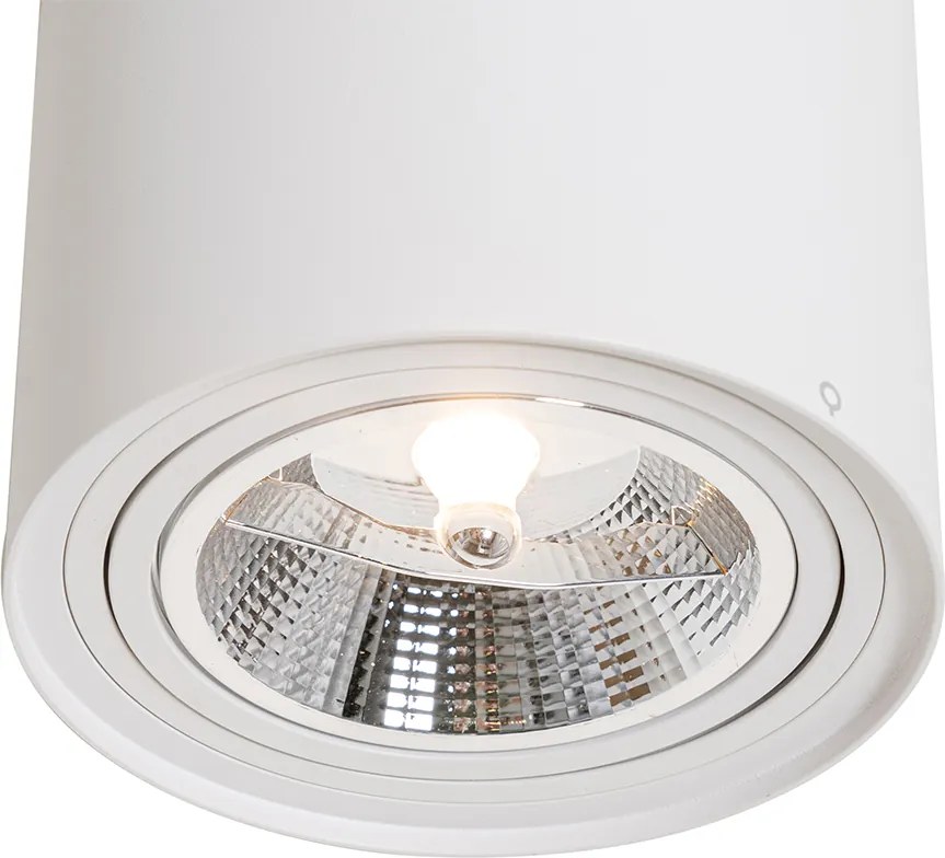 Set van 4 moderne plafondspots wit draai- en kantelbaar AR111 - Rondoo Up