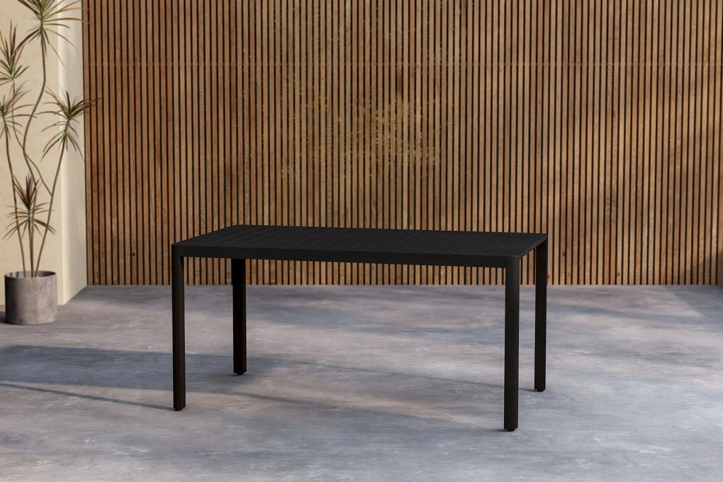 The Outsider Tuintafel Cas Zwart – rechthoekige Aluminium tuintafel 150 x 85 cm