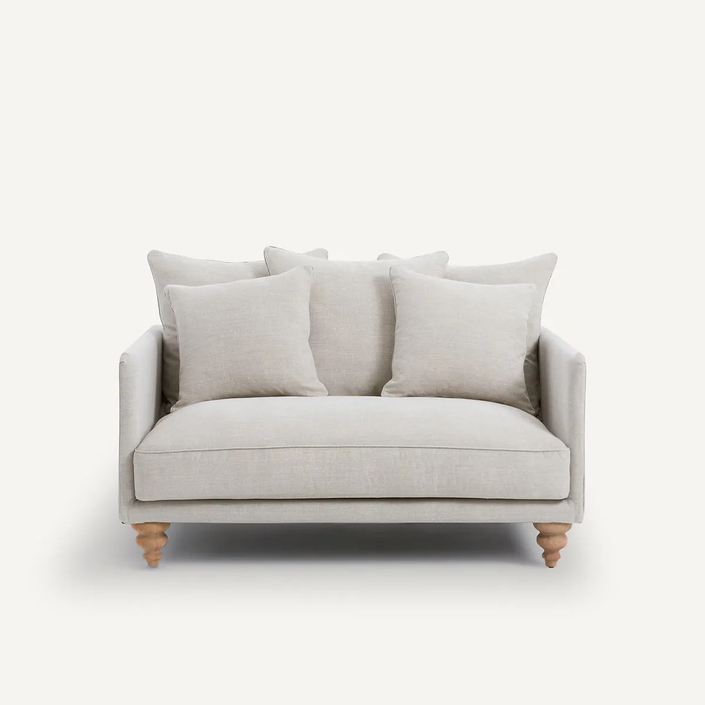 2-zits bank in katoen en linnen, Lazare