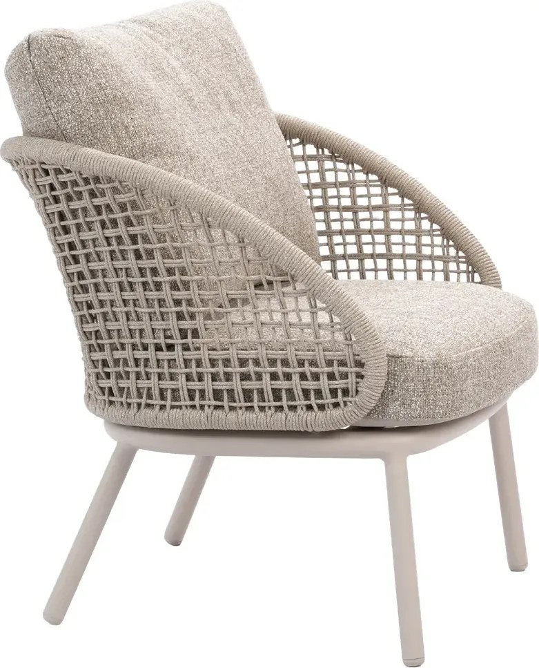 Taste by 4 Seasons Wave low dining tuinstoel Linen LoungestoelTuinstoel beige weerbestendig
