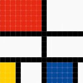 Mondriaan . Pixel - L - 160 x 180 cm