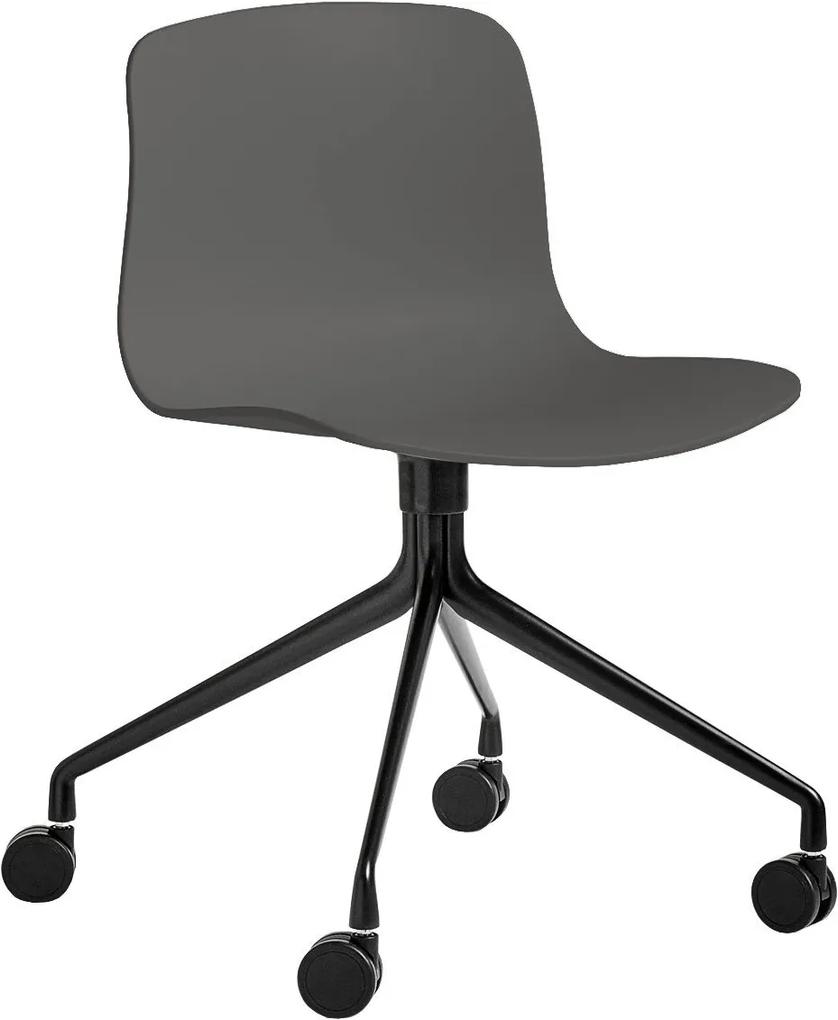 Hay About A Chair AAC14 Stoel Met Zwart Onderstel Grey