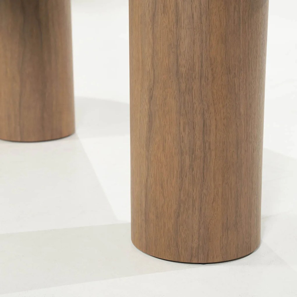 Eleonora Bobbie Organische Eettafel Lichtbruin Hout - 215 X 110cm.