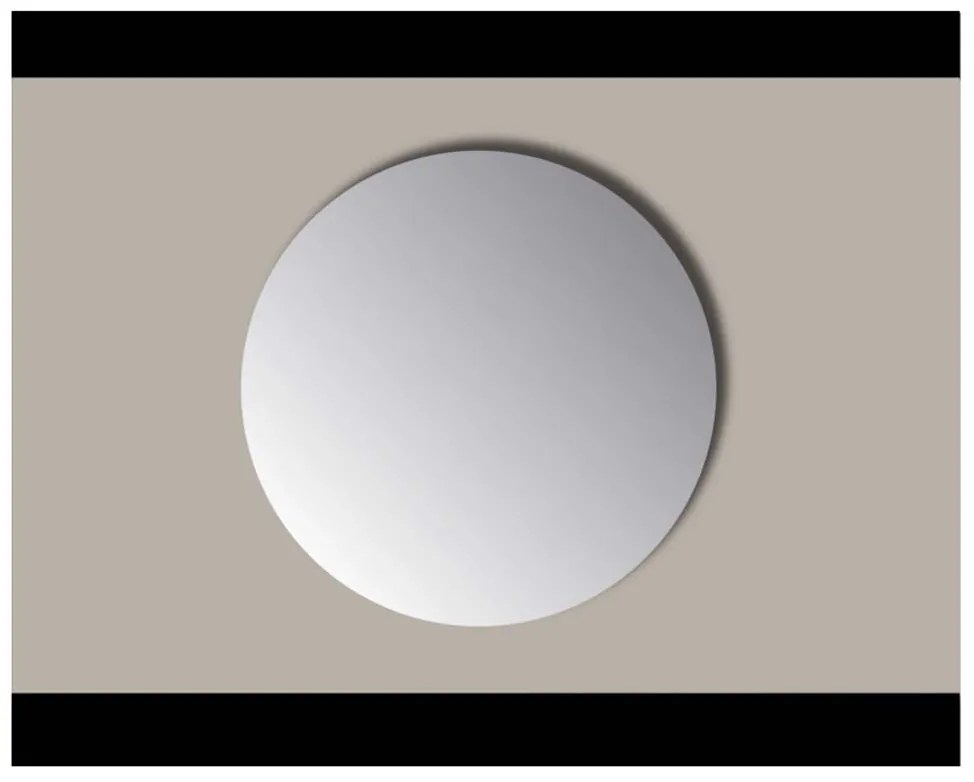 Sanicare Q-mirrors spiegel rond 75 cm. zonder omlijsting / PP geslepen