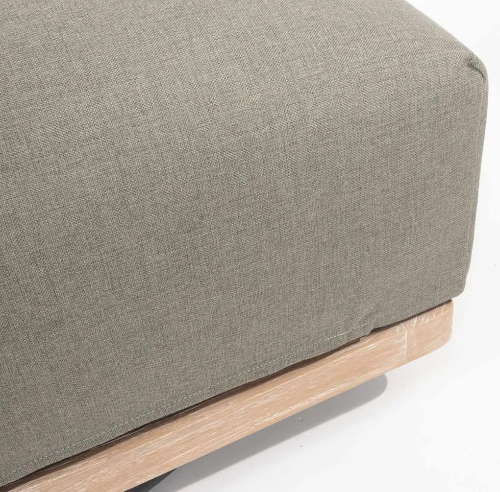 4 Seasons Outdoor Yara draaibare loungestoel met frame van RVS en geborsteld teak * Sale *    houtkleur weerbestendig