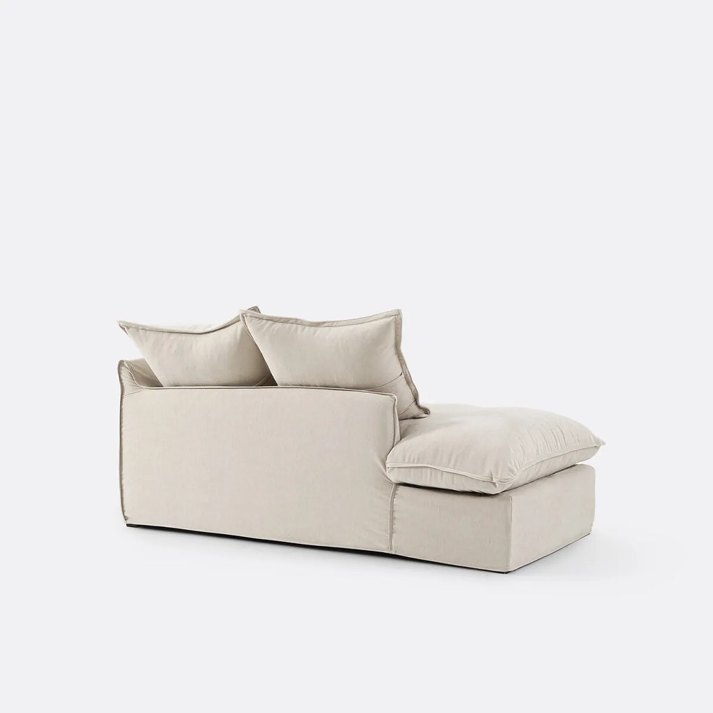 Longchair links, afneembare hoes, in gemêleerd polyester, ODNA