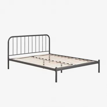 Asteri Ijzeren Bed Grijs – Grafiet & 160 X 200 Cm - Sklum
