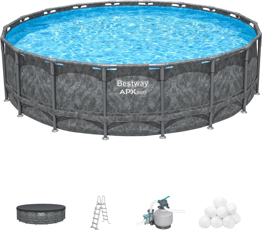 Bestway APX365 opbouwzwembad - rond - L549 x diameter 132 cm | All-Season luxezwembad