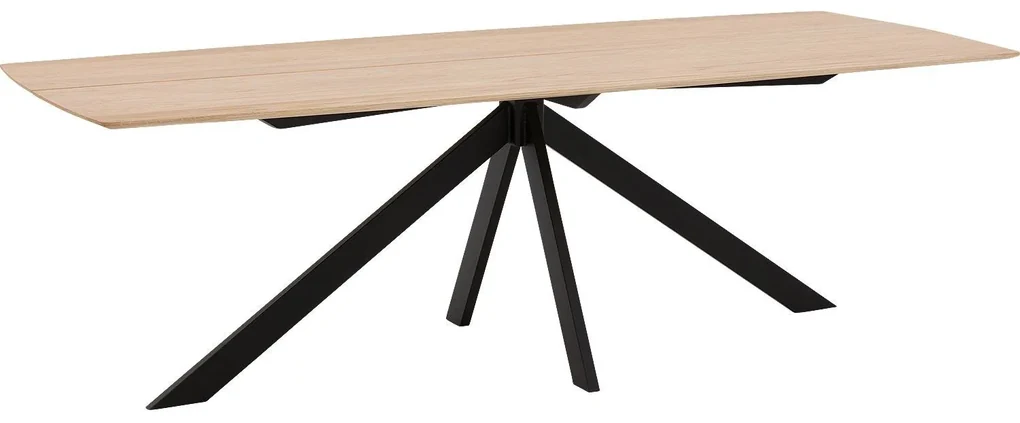 Goossens Excellent Eettafel Floyd, Semi rechthoekig 240 x 100 cm met split