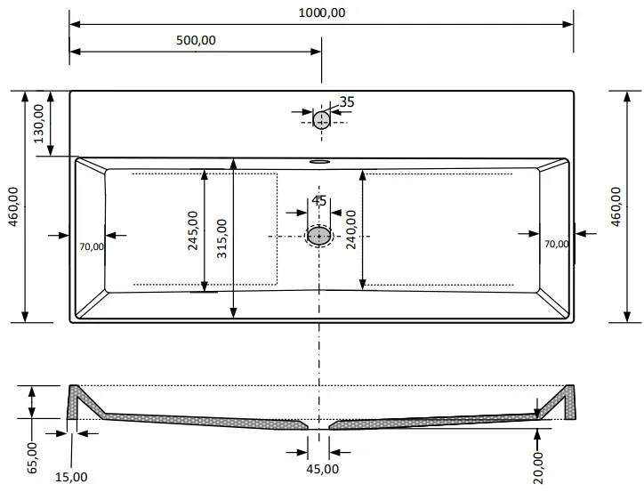 Fontana Kolo wastafelmeubel beach eiken 100cm zwarte wastafel 1 kraangat