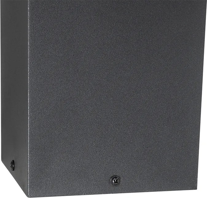 Staande buitenlamp zwart 40 cm met dimlicht en sensor op solar - Charlotte