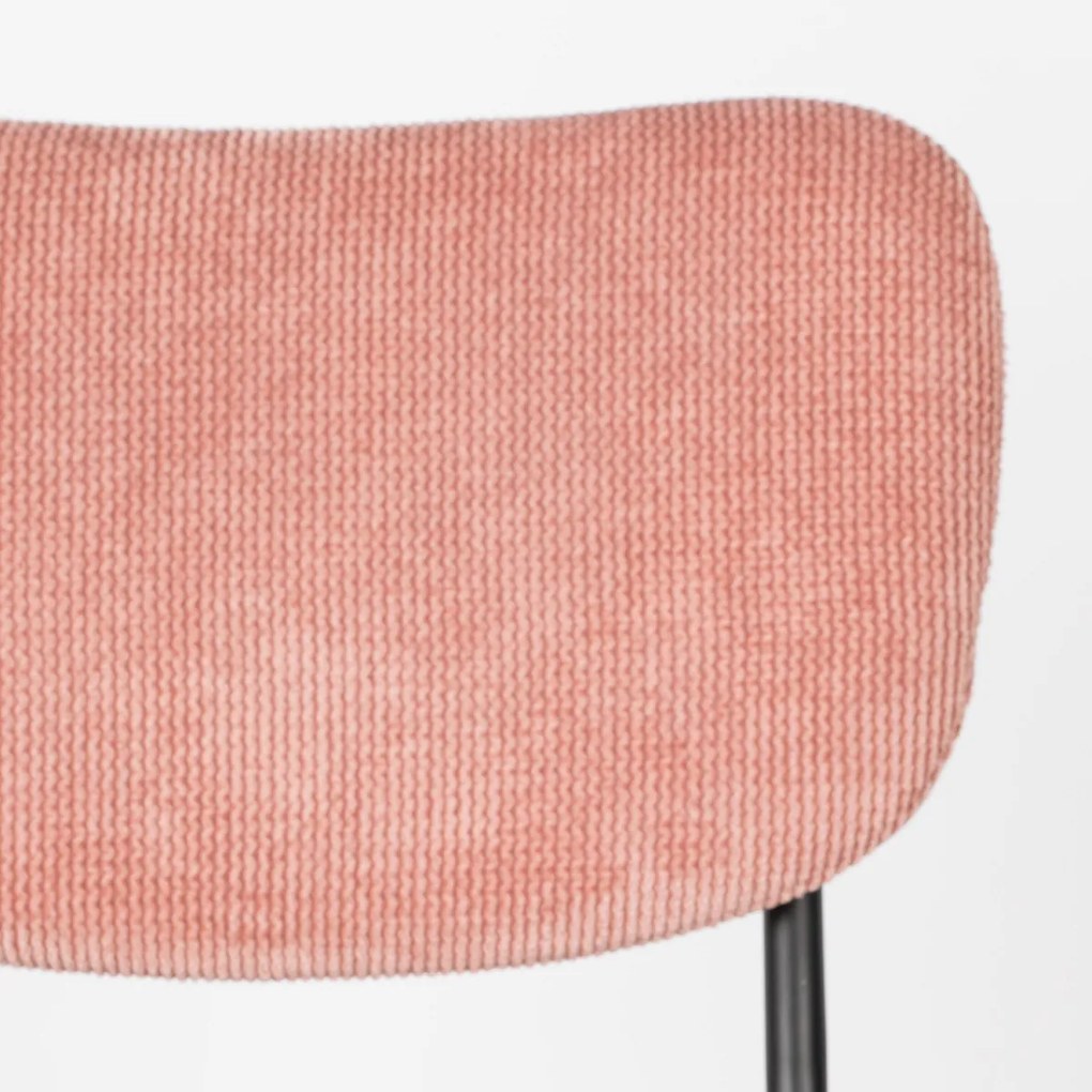 Zuiver Benson Lage Barkruk Stof Roze