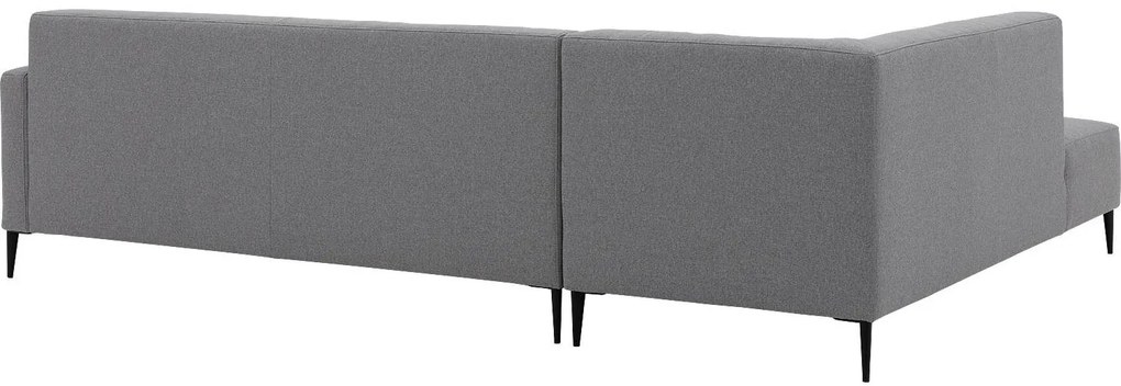 Goossens  Key West grijs, stof, 3-zits, modern design met ligelement links