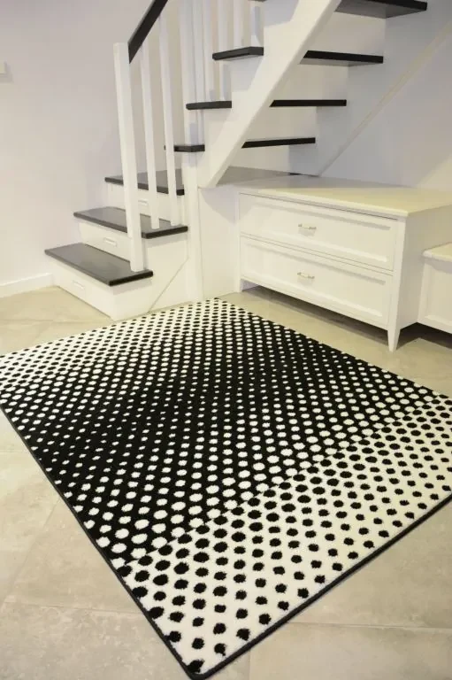 Tapijt SKETCH - F762 room/zwart - Stippen
